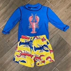 Carter’s Rashguard & Swim Trunks Set; 18M